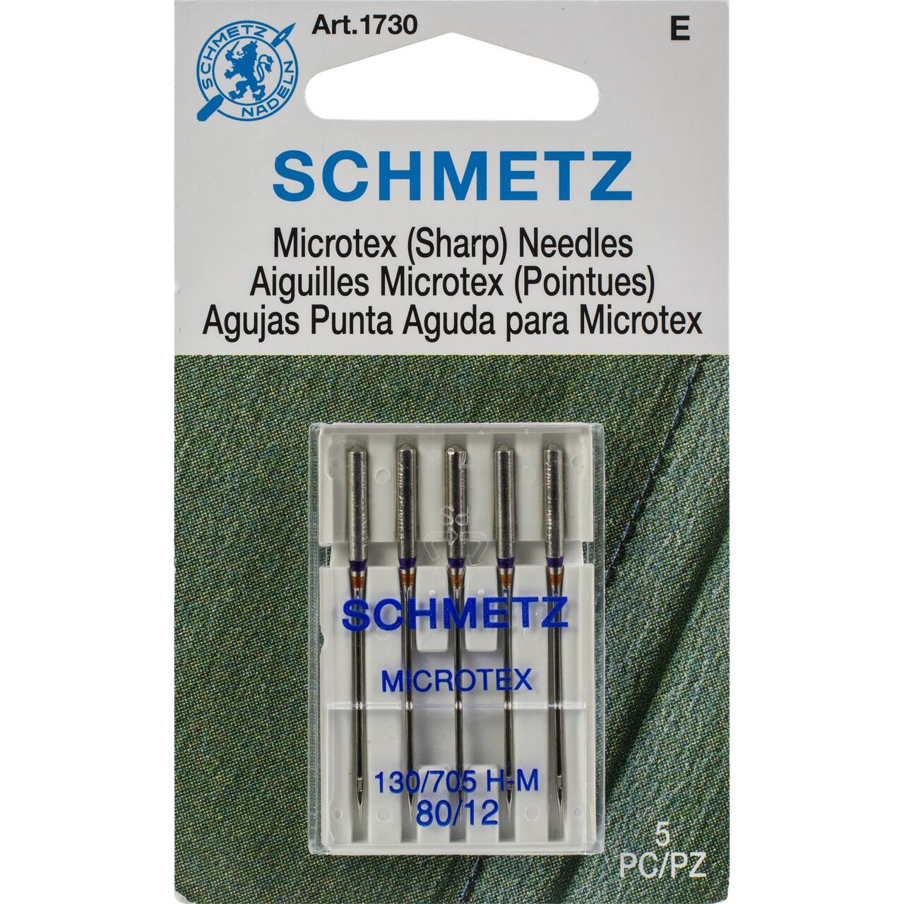 Euro-Notions SCHMETZ Microtex Sharp Machine Needles, 5ct.